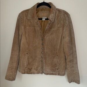 Vintage A.M.I Embroidered Suede Jacket